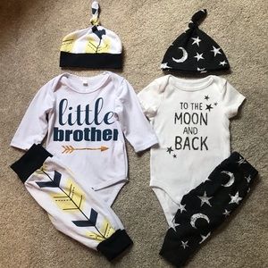2 Baby Boy 0-3 Month Outfits